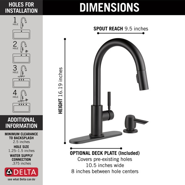 Delta Trask Pull Down Single Handle Kitchen Faucet with MagnaTite